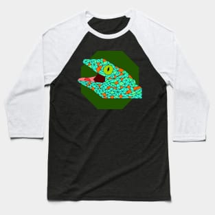 Geometric Tokay Gecko Baseball T-Shirt